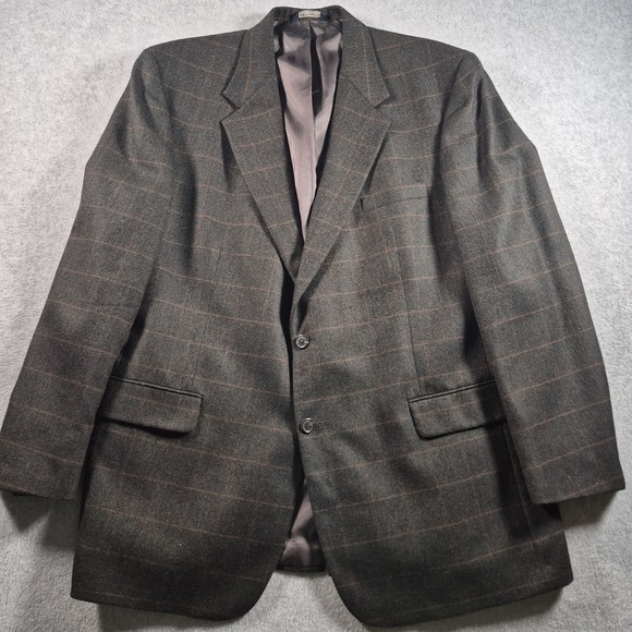 Brooks Brothers Other - Brooks Brothers Blazer Men's 48L Windowpane Check Herringbone Lambswool Jacket